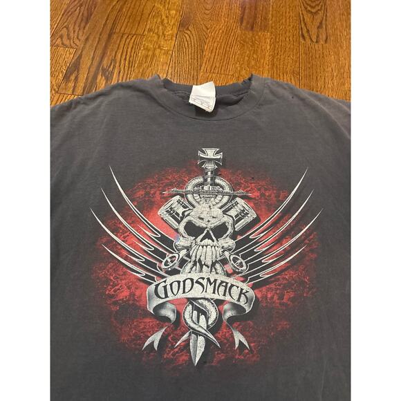 Godsmack Skull Dagger Band Tee L – Tennessee River Black 100% Cotton - Picture 2 of 4